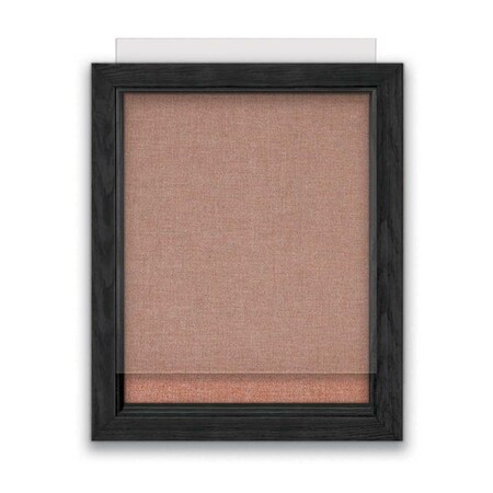 United Visual Products Indoor Enclosed Combo Board, 72"x36", Gold Frame/Green & Cork UVCB7236G-GREEN-CORK